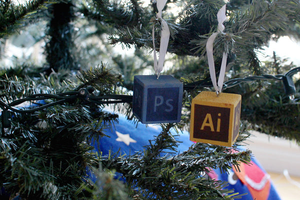 Hand-Painted Adobe Christmas Ornaments